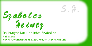 szabolcs heintz business card